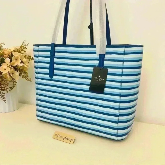 KATE SPADE purse Jana tote shoulder bag wave stripe - Picture 4 of 9